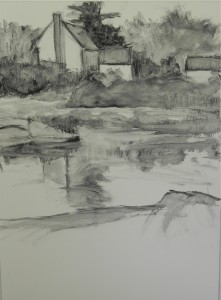 Charcoal wash