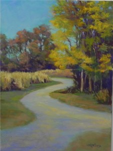 Road Through the Cornfields, 16 x 12, Pastelbord