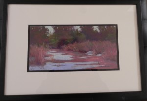 Path to the Sea, Framed, 6 x 12, Pastelbord