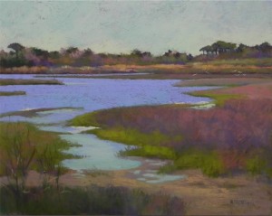 Assateague Pines Revisited, 16 x 20, pastelbord