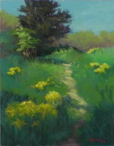 Path with Wild Mustard, 14 x 11, UART 500