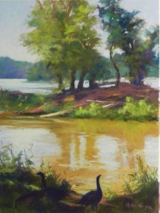 Morning at Swain's Lock, 16 x 12, UART 400 board