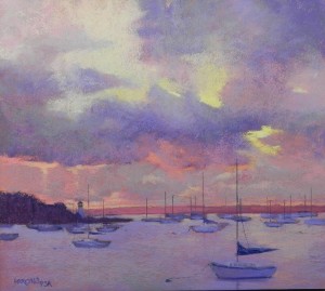 Harbor Sunrise, 18 x 20, BFK Reeves