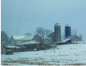 Photo of Pennsylvania Farm taken from car window