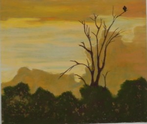 Nikki's painting of a scene from Africa