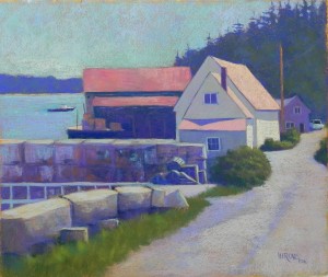 Stonington Harbor, 20 x 24, BFK Rives and AS Liquid primer