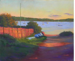 Sundown, Ship Street, 20 x 24, BFK Rives and Colourfix liquid primer