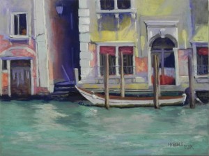 Grand Canal Houses, 12 x 16, Pastelbord