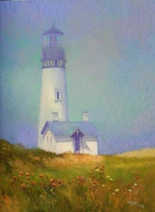 Newport Light in Fog, 24 x 18, Wallis Museum grade