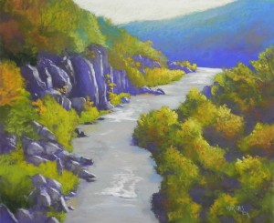 Potomac Gorge, Early October, 20 x 24, UART 400