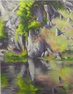 Rock Reflections, C&O Canal, 14 x 11, UART 400