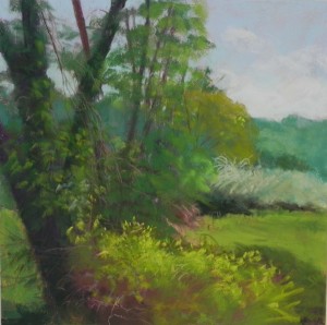 Spring Greens, 12 x 12, Pastelbord