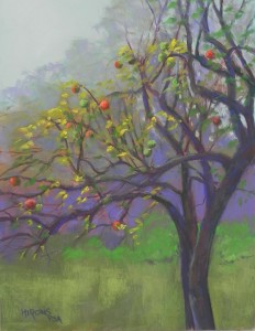 Fall Apple Tree, 16 x 12, pastelbord