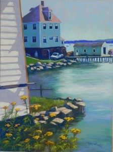 Stonington Blues, 24 x 18, Pastelbord