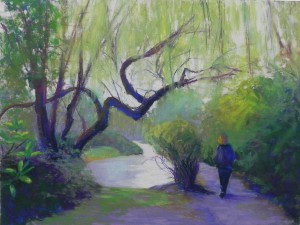 Spring Walk in Kew, 16" x 20", UART 400