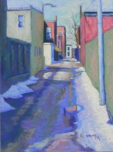 Blue Green Alley, 16" x 12", UART 320