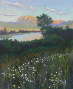 Evening Light, Waterton Lakes, 20" x 16", pastelbord