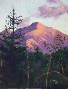 Meeker Sunrise, 20" x 16", mounted UART 320