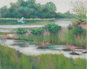 Marsh Greens, 16 x 20, Pastel Premiere white