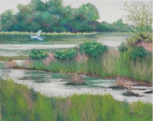 Marsh Greens, 16 x 20, Pastel Premiere white