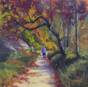 Autumn Walk, Violette's Lock, 20" x 20", UART 320