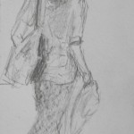 Initial sketch of figure