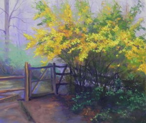 Forsythia, 20" x 24", Pastel Premiere 600 grit