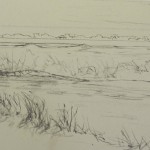 Initial drawing on board