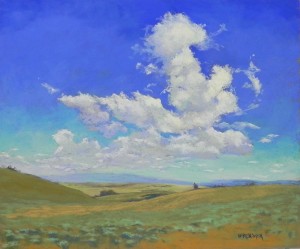 Happy Dancing Cloud, 20" x 24", Pastel Premiere "Italian clay"