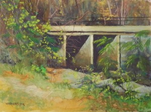 Bridge Over Rock Creek, 12" x 16", Wallis white